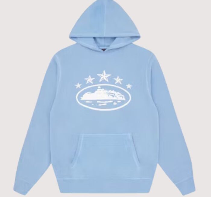 Corteiz 5 Starz Alcatraz Hoodie Baby Blue