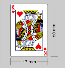 dimensions of playing card