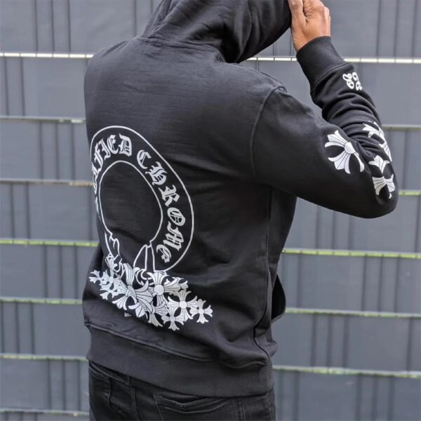 Trending New Year Looks with Chrome Hearts Jeans & Sp5der Hoodie